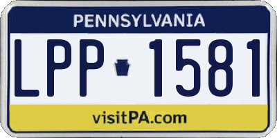 PA license plate LPP1581