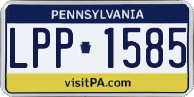 PA license plate LPP1585