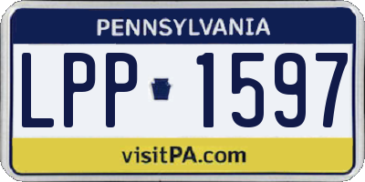 PA license plate LPP1597