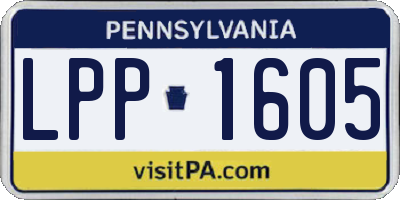 PA license plate LPP1605