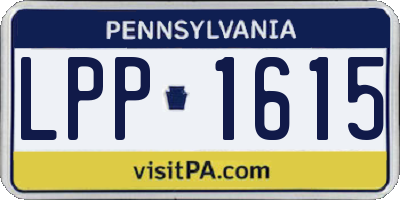 PA license plate LPP1615