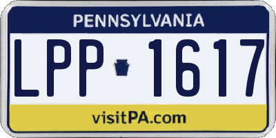 PA license plate LPP1617