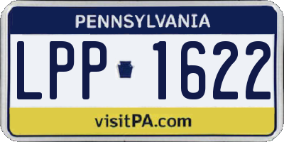 PA license plate LPP1622