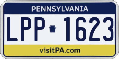 PA license plate LPP1623