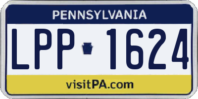 PA license plate LPP1624