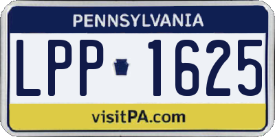 PA license plate LPP1625