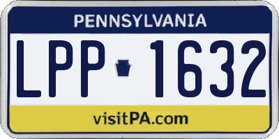 PA license plate LPP1632