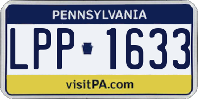 PA license plate LPP1633