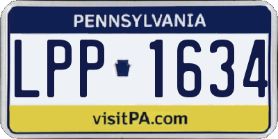 PA license plate LPP1634