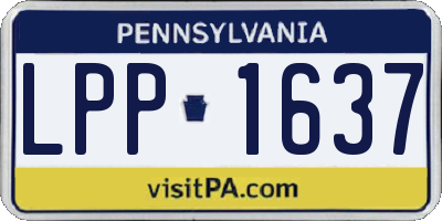 PA license plate LPP1637