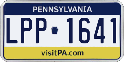 PA license plate LPP1641