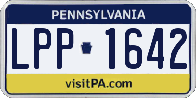 PA license plate LPP1642