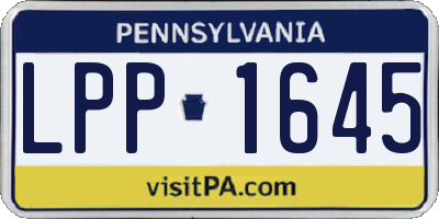 PA license plate LPP1645