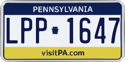 PA license plate LPP1647