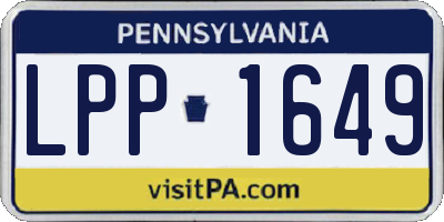 PA license plate LPP1649