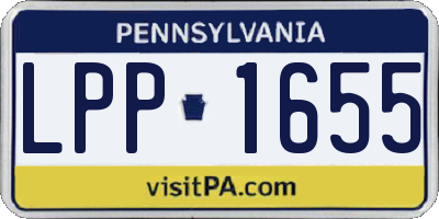 PA license plate LPP1655