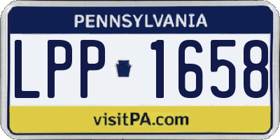 PA license plate LPP1658