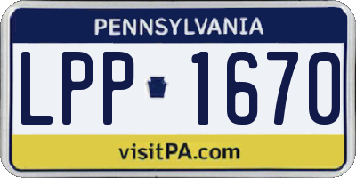 PA license plate LPP1670