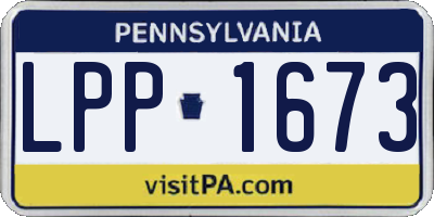 PA license plate LPP1673