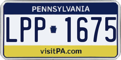 PA license plate LPP1675