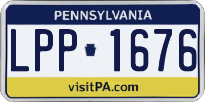 PA license plate LPP1676
