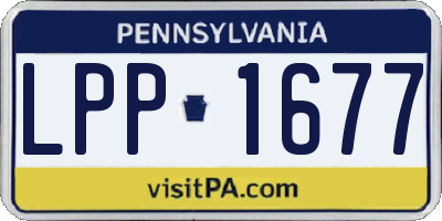 PA license plate LPP1677