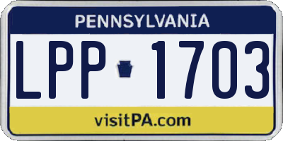 PA license plate LPP1703