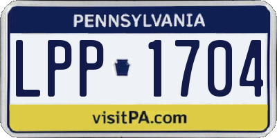 PA license plate LPP1704