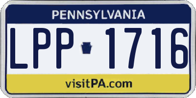 PA license plate LPP1716
