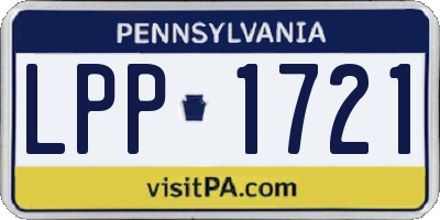 PA license plate LPP1721