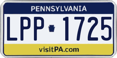 PA license plate LPP1725