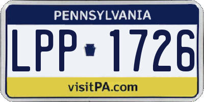 PA license plate LPP1726