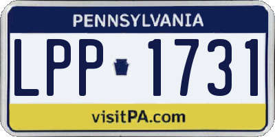 PA license plate LPP1731