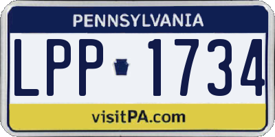 PA license plate LPP1734