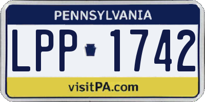 PA license plate LPP1742