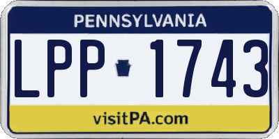PA license plate LPP1743