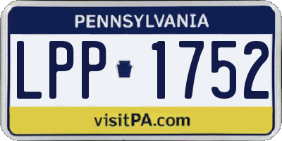 PA license plate LPP1752