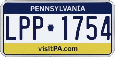 PA license plate LPP1754
