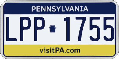 PA license plate LPP1755