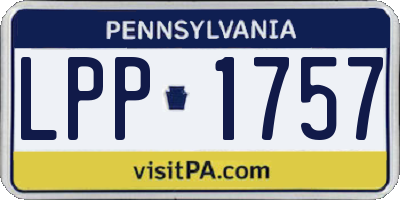 PA license plate LPP1757