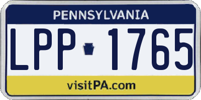 PA license plate LPP1765