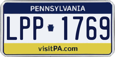 PA license plate LPP1769
