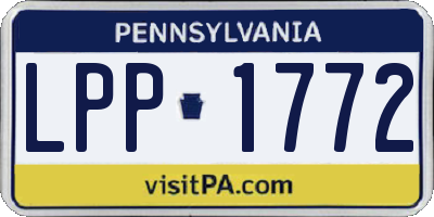 PA license plate LPP1772