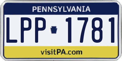 PA license plate LPP1781