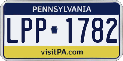 PA license plate LPP1782