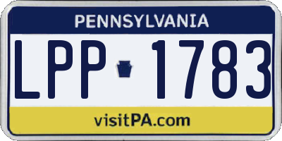 PA license plate LPP1783