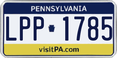 PA license plate LPP1785
