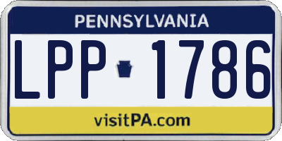 PA license plate LPP1786