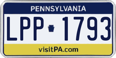 PA license plate LPP1793
