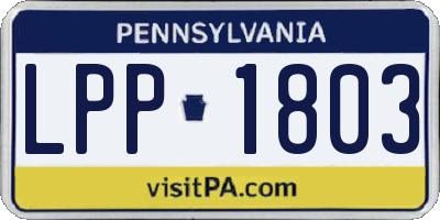 PA license plate LPP1803